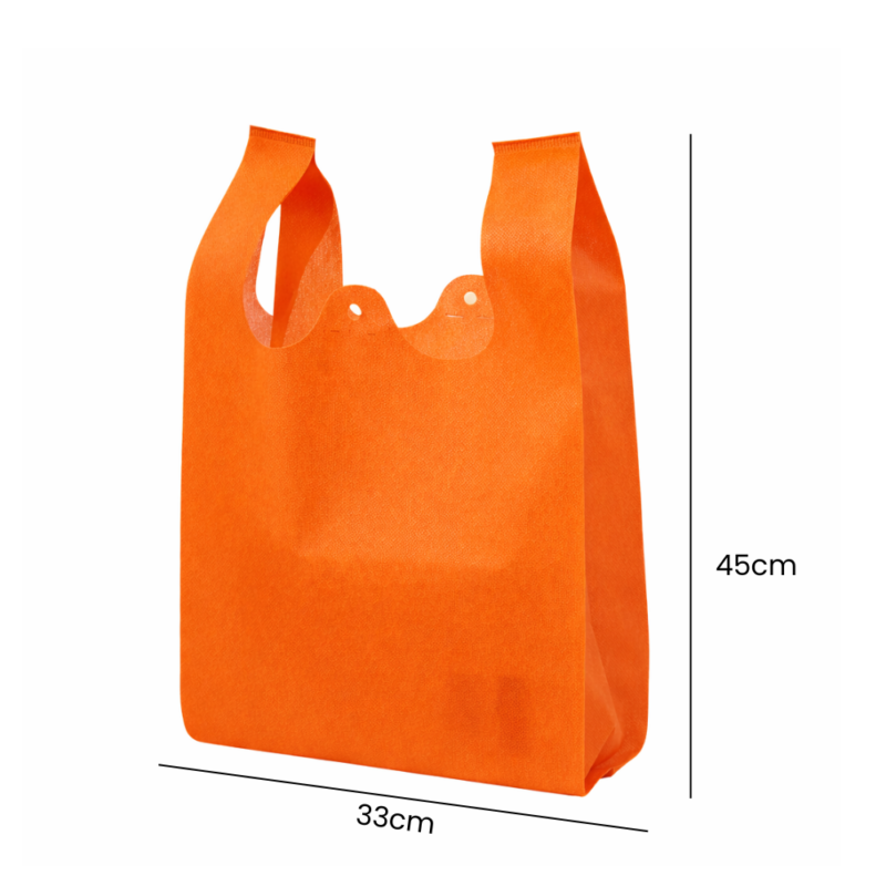Bolsa GRANDE de tela no tejida tipo camiseta impresas a un color de tinta en una cara T3345T